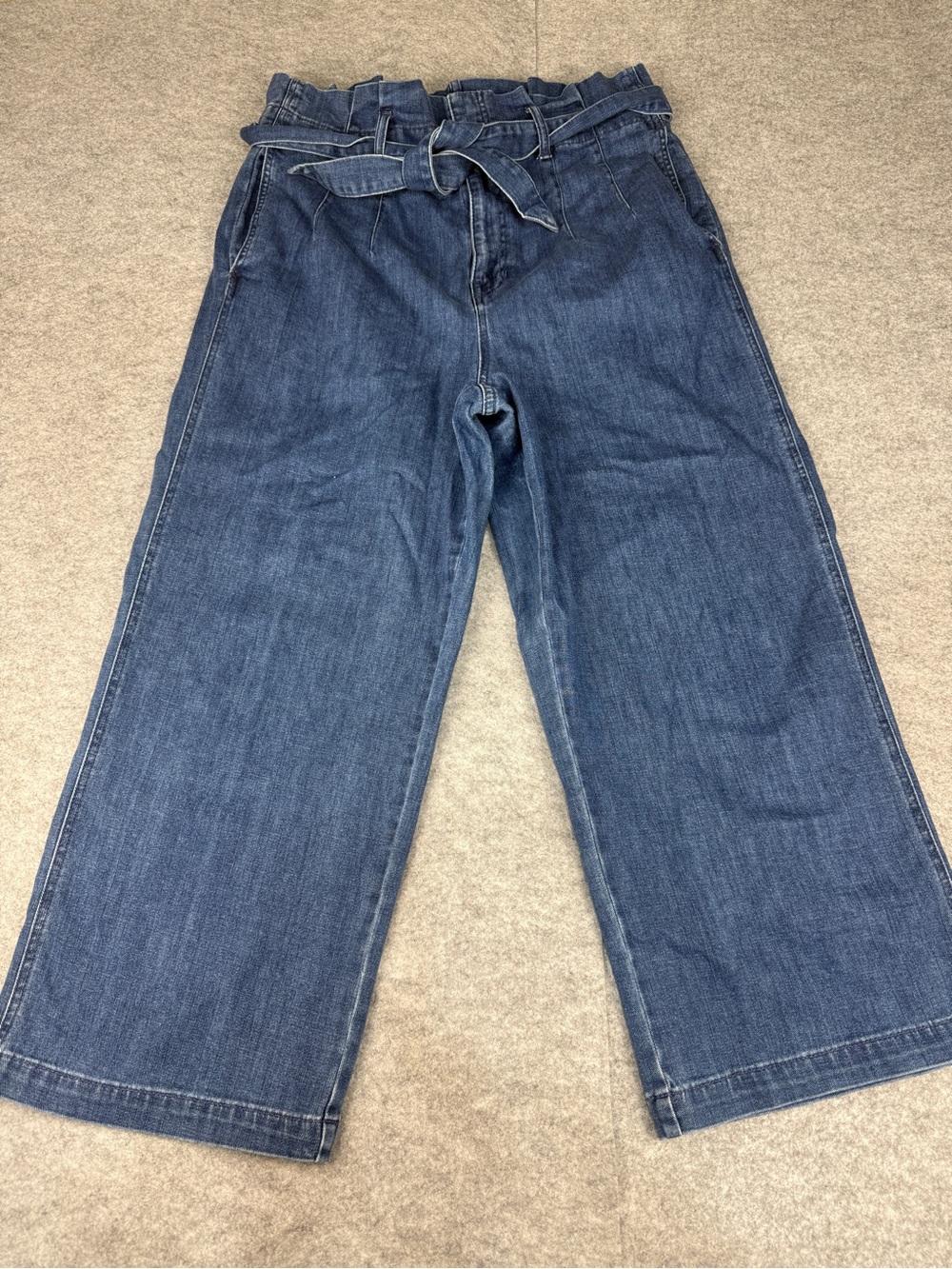 Denim With a Waist | Madewell Paperbag Wide Leg Jeans 32